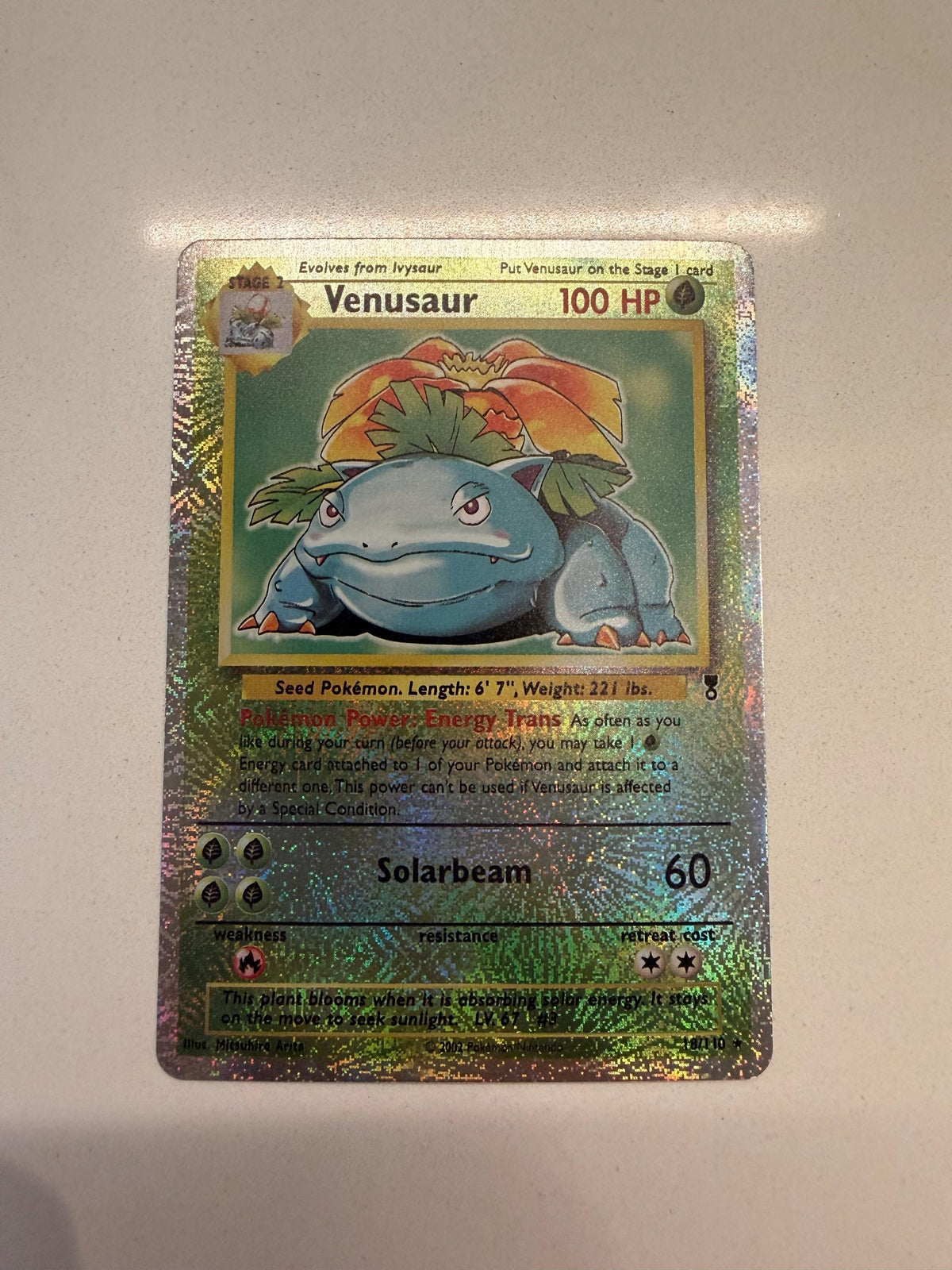 Venusaur Reverse Holo # Unsorted proxy card, not real novelty