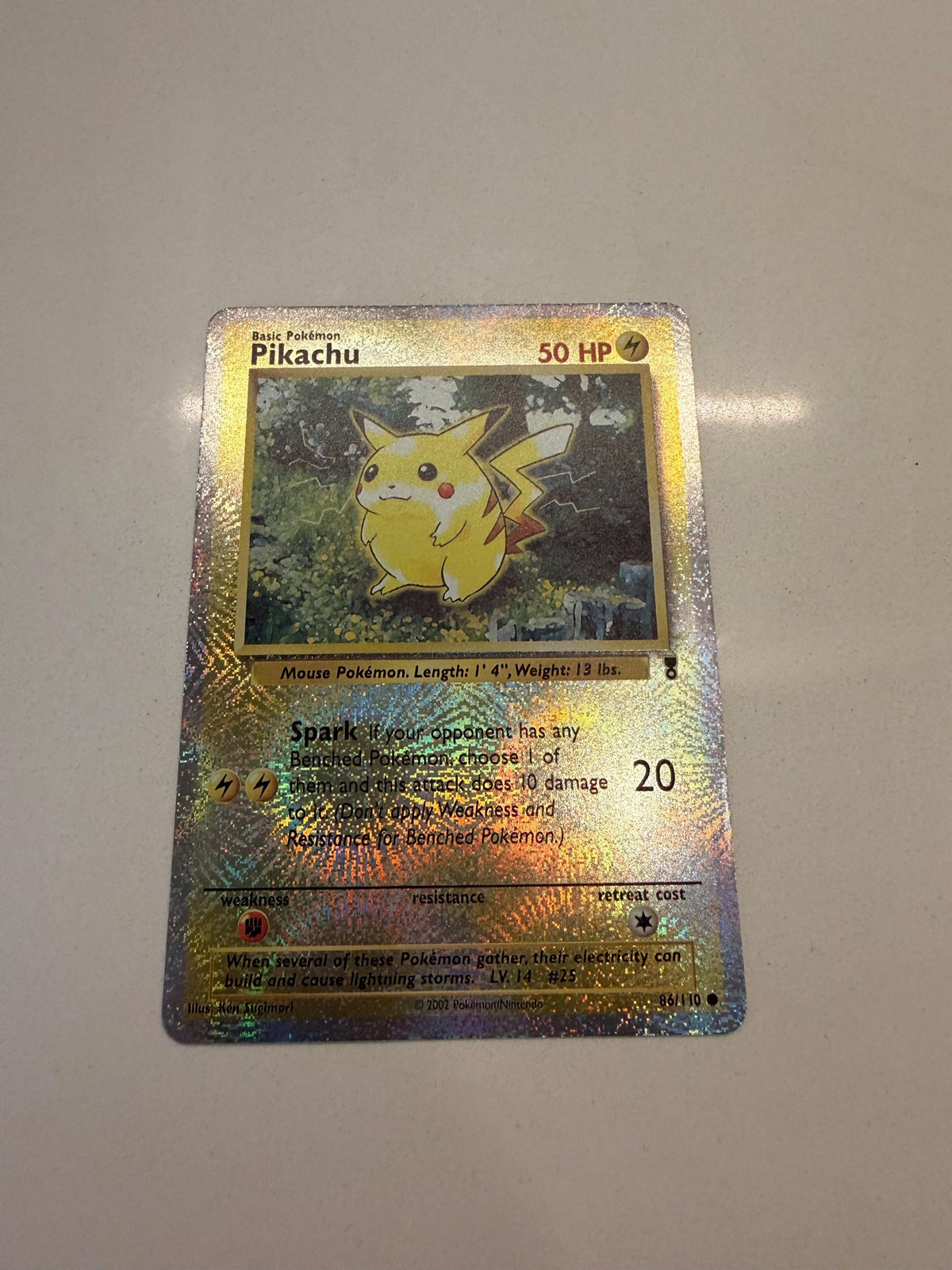 Pikachu Reverse Holo # Unsorted proxy card, not real novelty