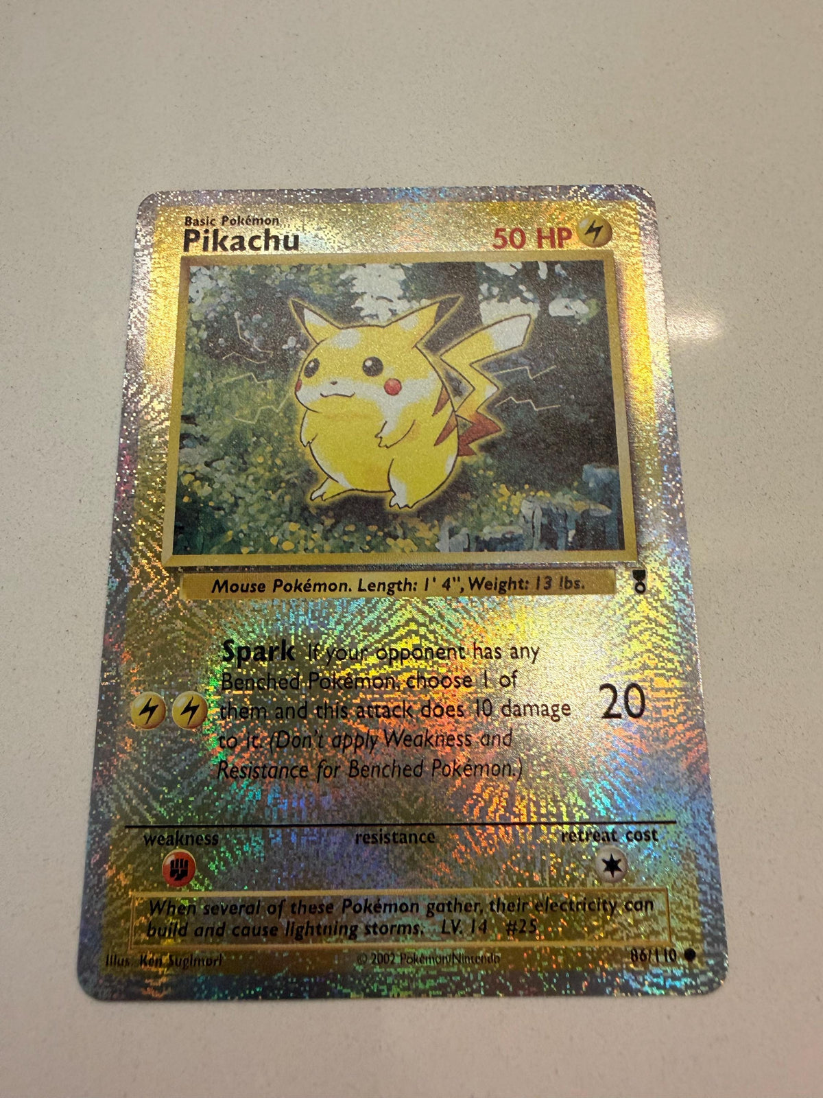 Pikachu Reverse Holo # Unsorted proxy card, not real novelty