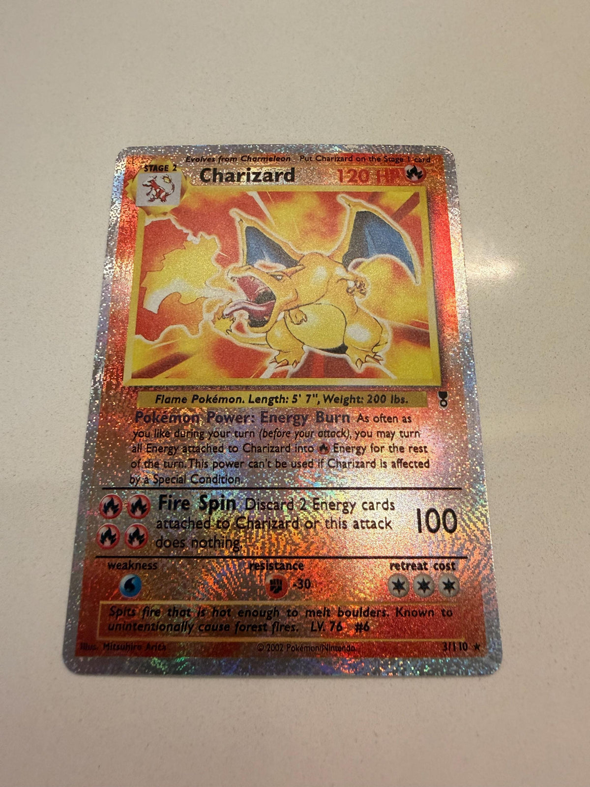 Charizard # Legendary Collection proxy card, not real novelty