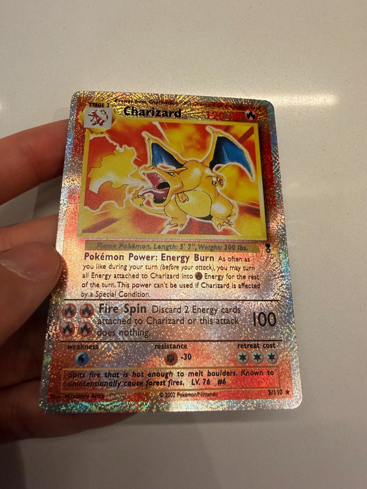 Charizard # Legendary Collection proxy card, not real novelty