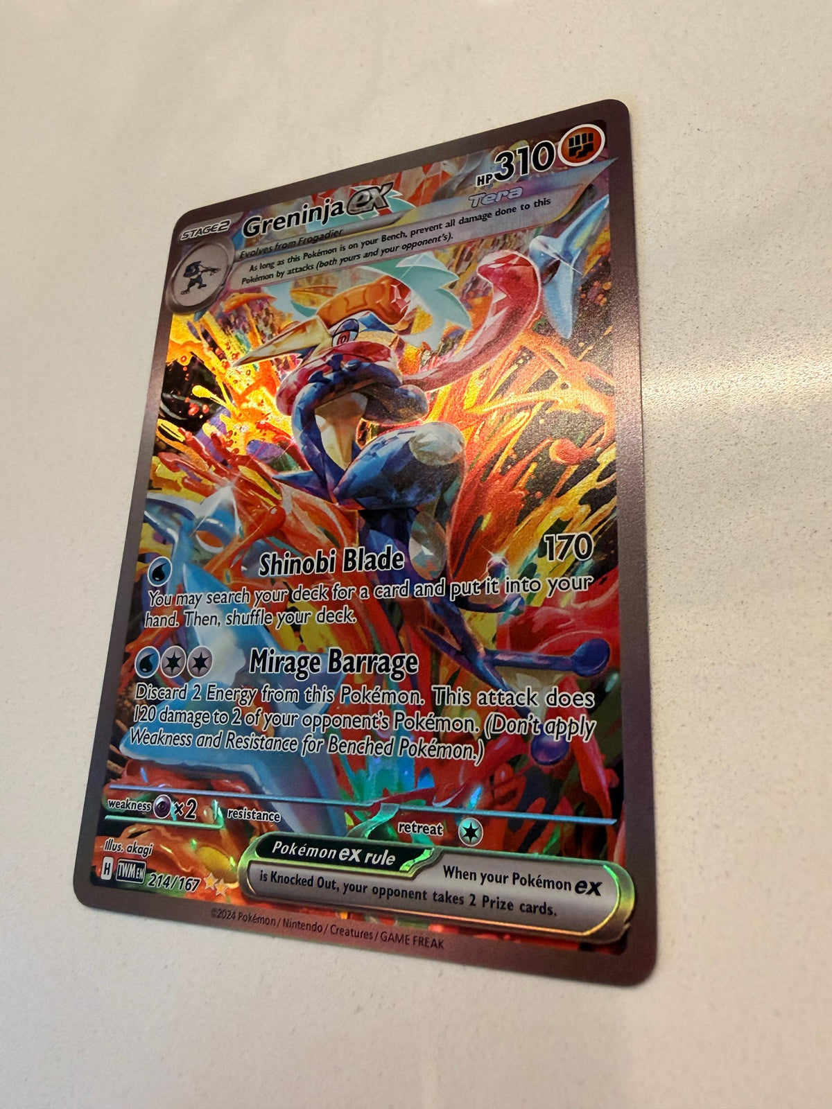 Greninja Ex # Twilight Masquerade proxy card, not real novelty