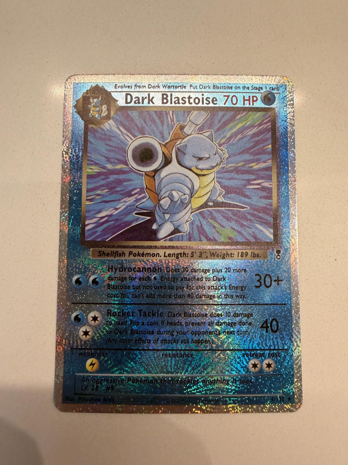 Dark Blastoise Reverse Holo # Unsorted proxy card, not real novelty