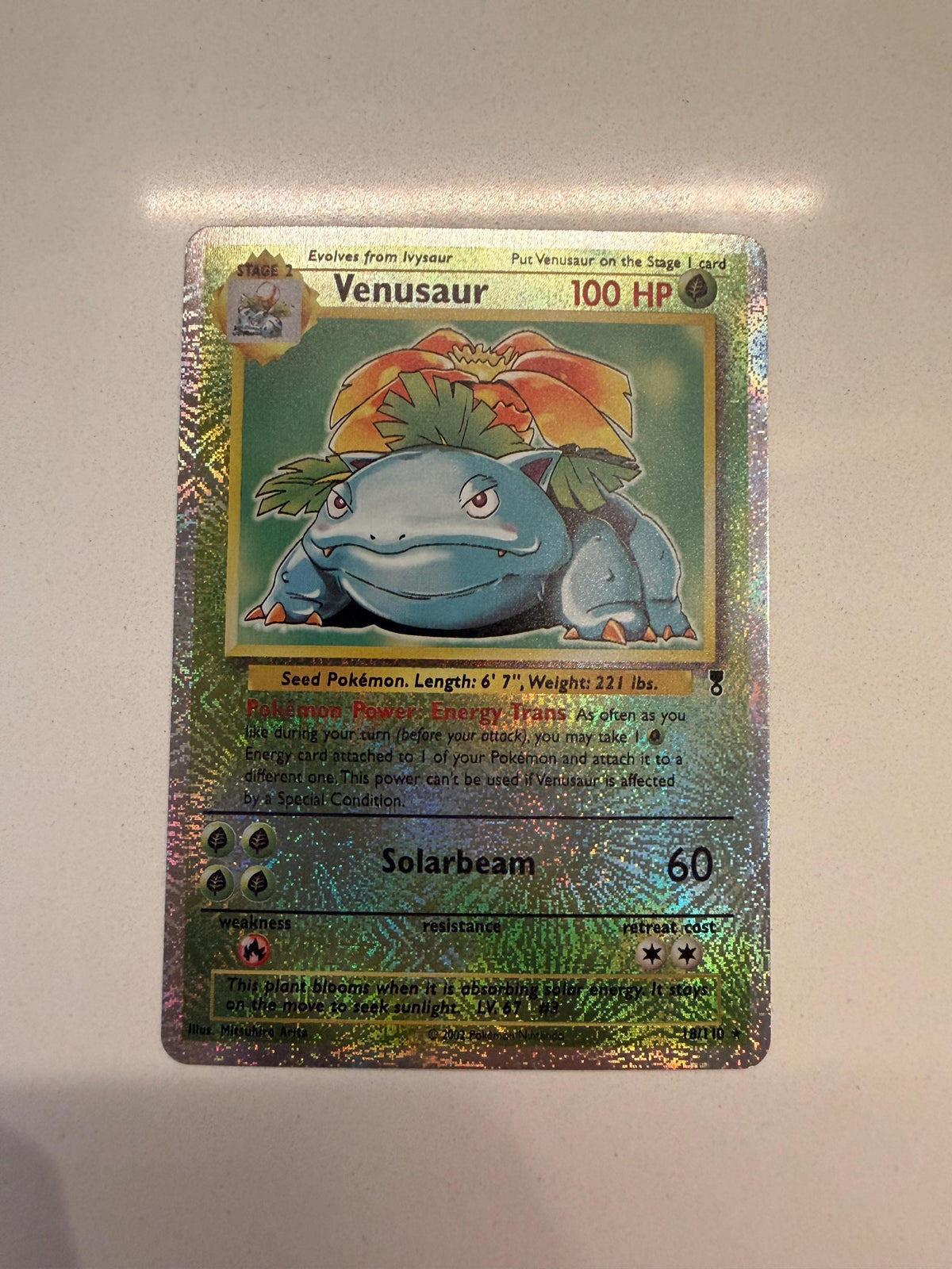 Venusaur Reverse Holo # Unsorted proxy card, not real novelty