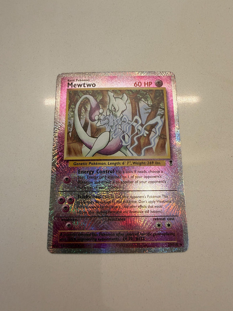 Mewtwo Reverse Holo #29 Unsorted proxy card, not real novelty