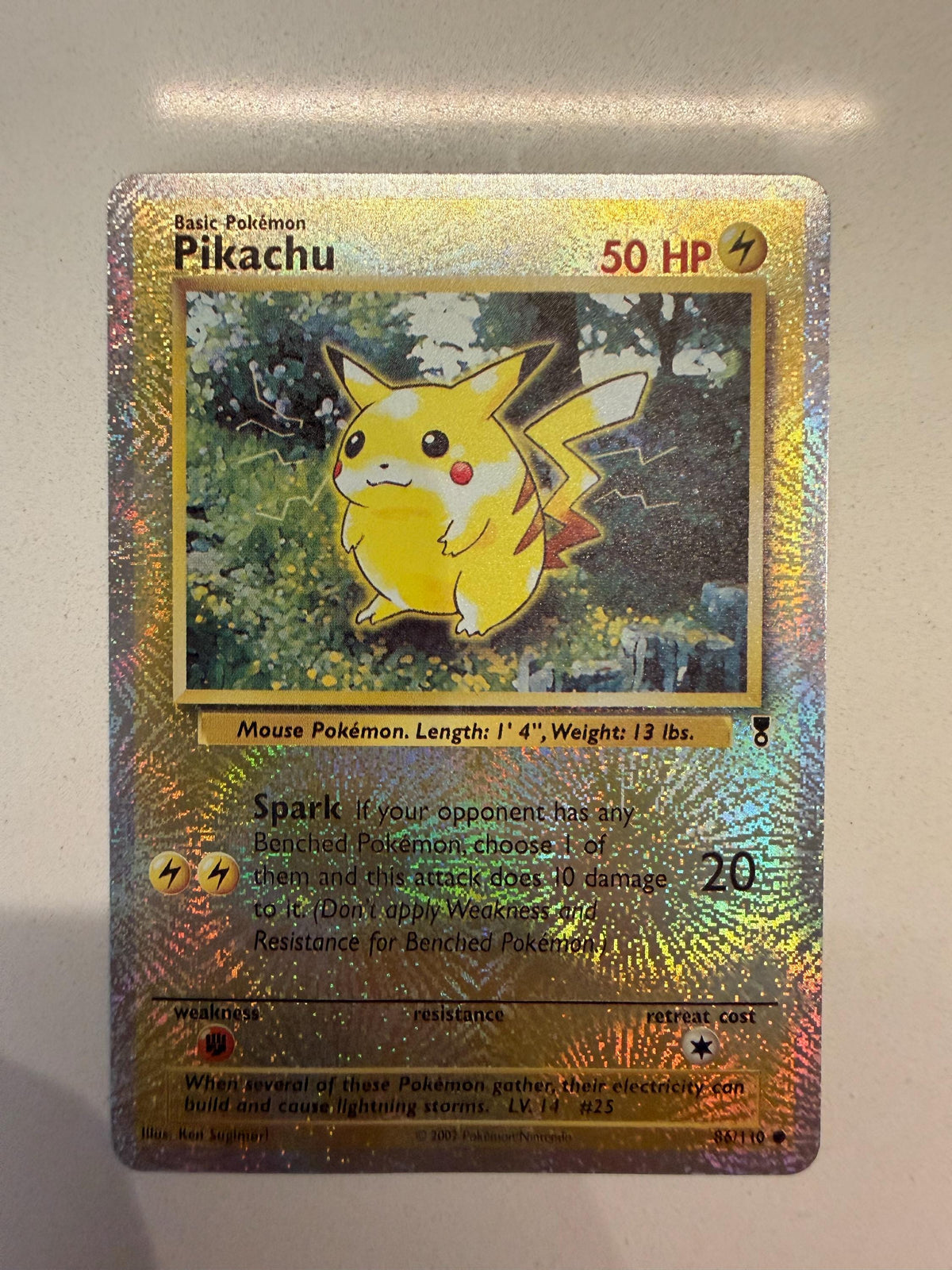 Pikachu Reverse Holo # Unsorted proxy card, not real novelty