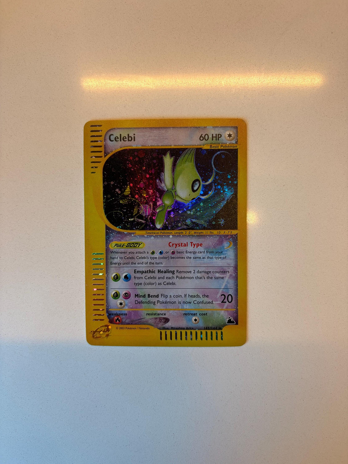 Celebi #145 Skyridge proxy card, not real novelty