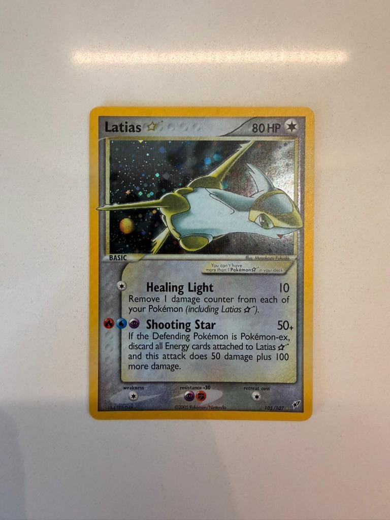 Latias Gold Star #105 Deoxys proxy card, not real novelty