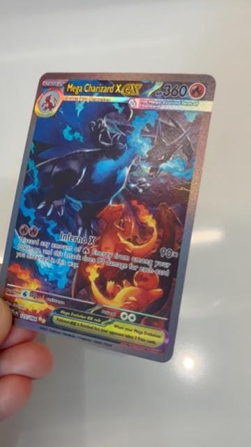 Mega Charizard X ex #125 Phantasmal Flames proxy card, not real novelty