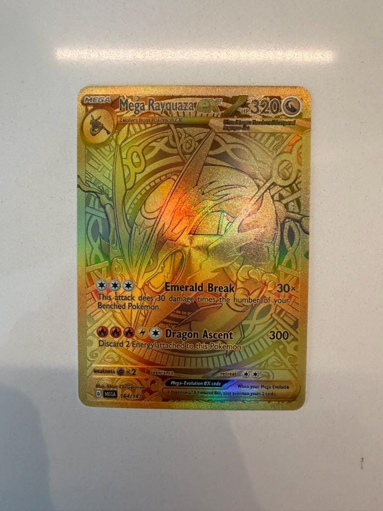 Mega Rayquaza Ex MUR Custom # Unsorted proxy card, not real novelty