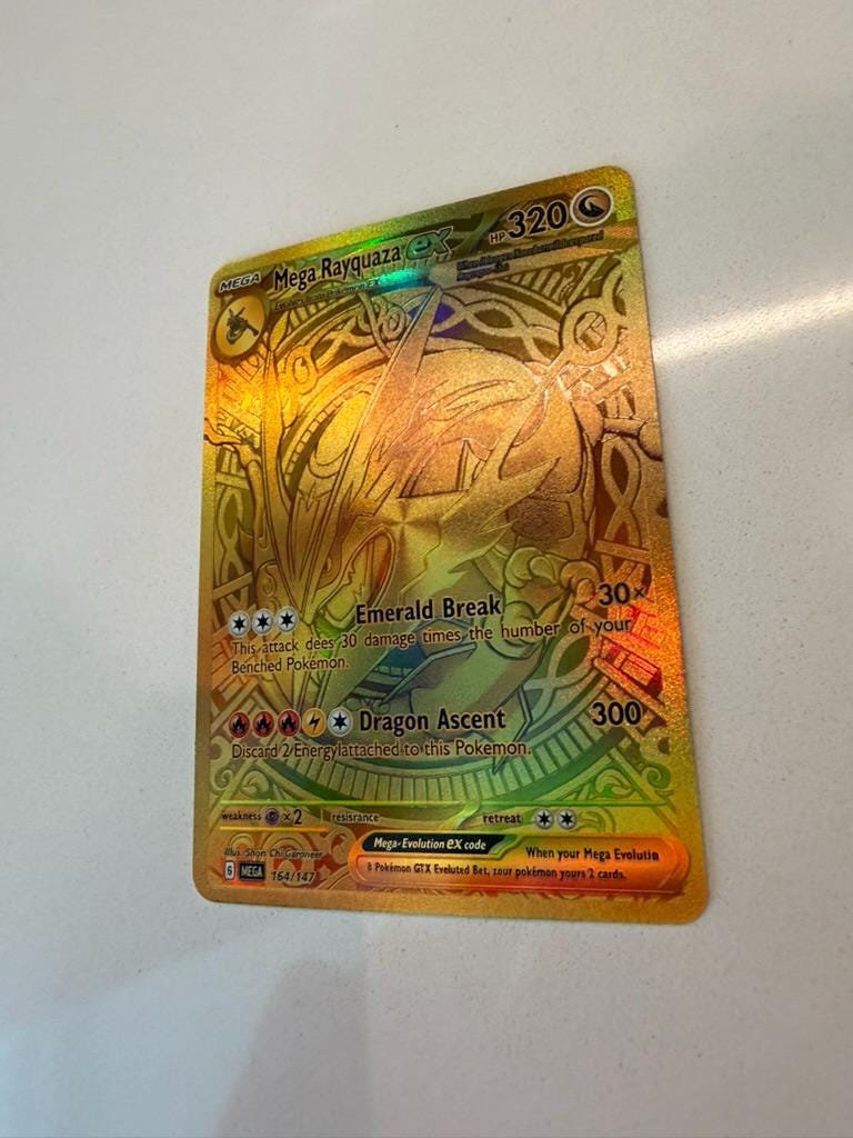 Mega Rayquaza Ex MUR Custom # Unsorted proxy card, not real novelty