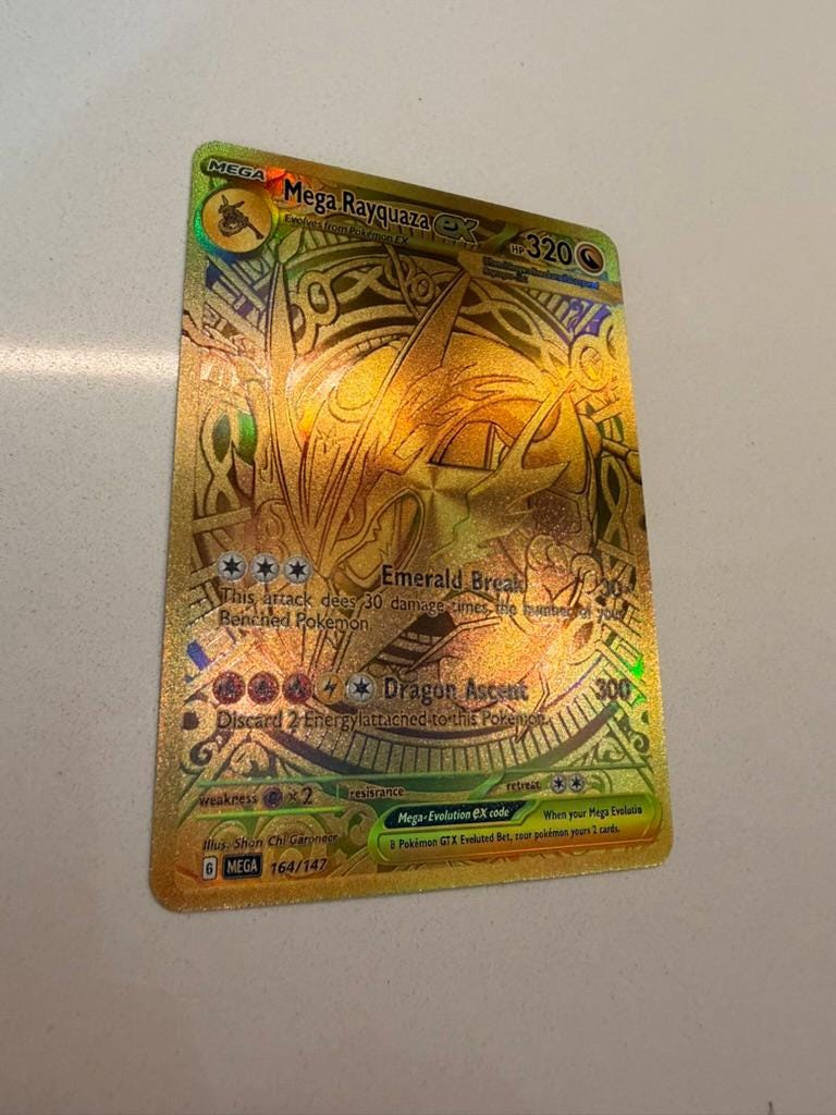 Mega Rayquaza Ex MUR Custom # Unsorted proxy card, not real novelty