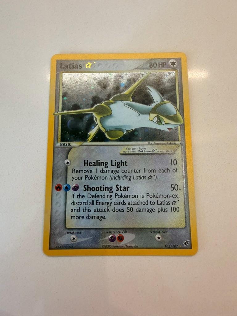 Latias Gold Star #105 Deoxys proxy card, not real novelty