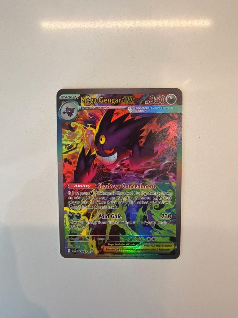 Mega Gengar ex #284 Ascended Heroes proxy card, not real novelty