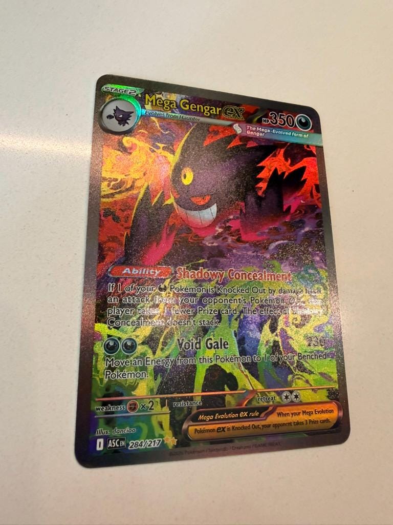 Mega Gengar ex #284 Ascended Heroes proxy card, not real novelty
