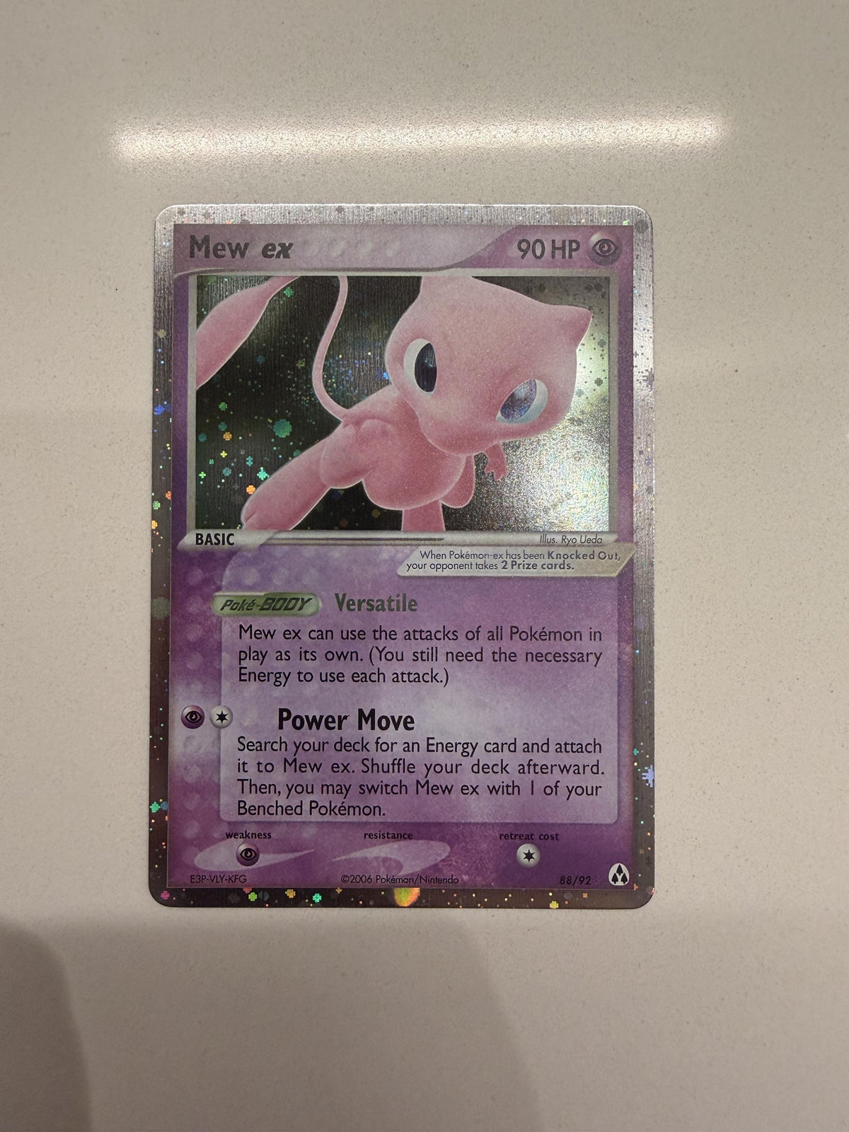 Mew EX #88 Legend Maker proxy card, not real novelty