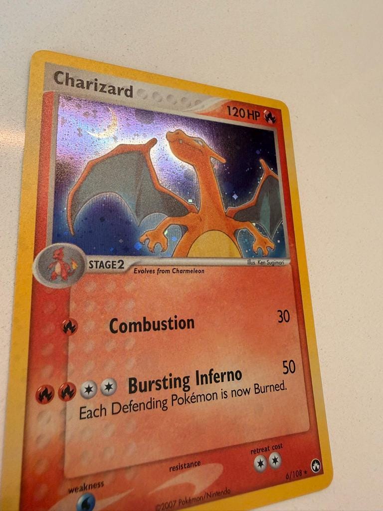 Charizard #6 Power Keepers proxy card, not real novelty