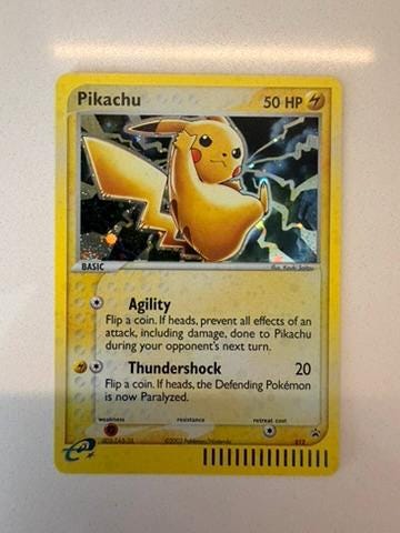 Pikachu Holo #12 Promo proxy card, not real novelty