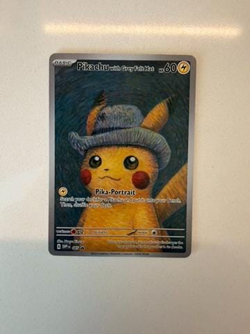 Pikachu with Grey Felt Hat #85 Promo proxy card, not real novelty