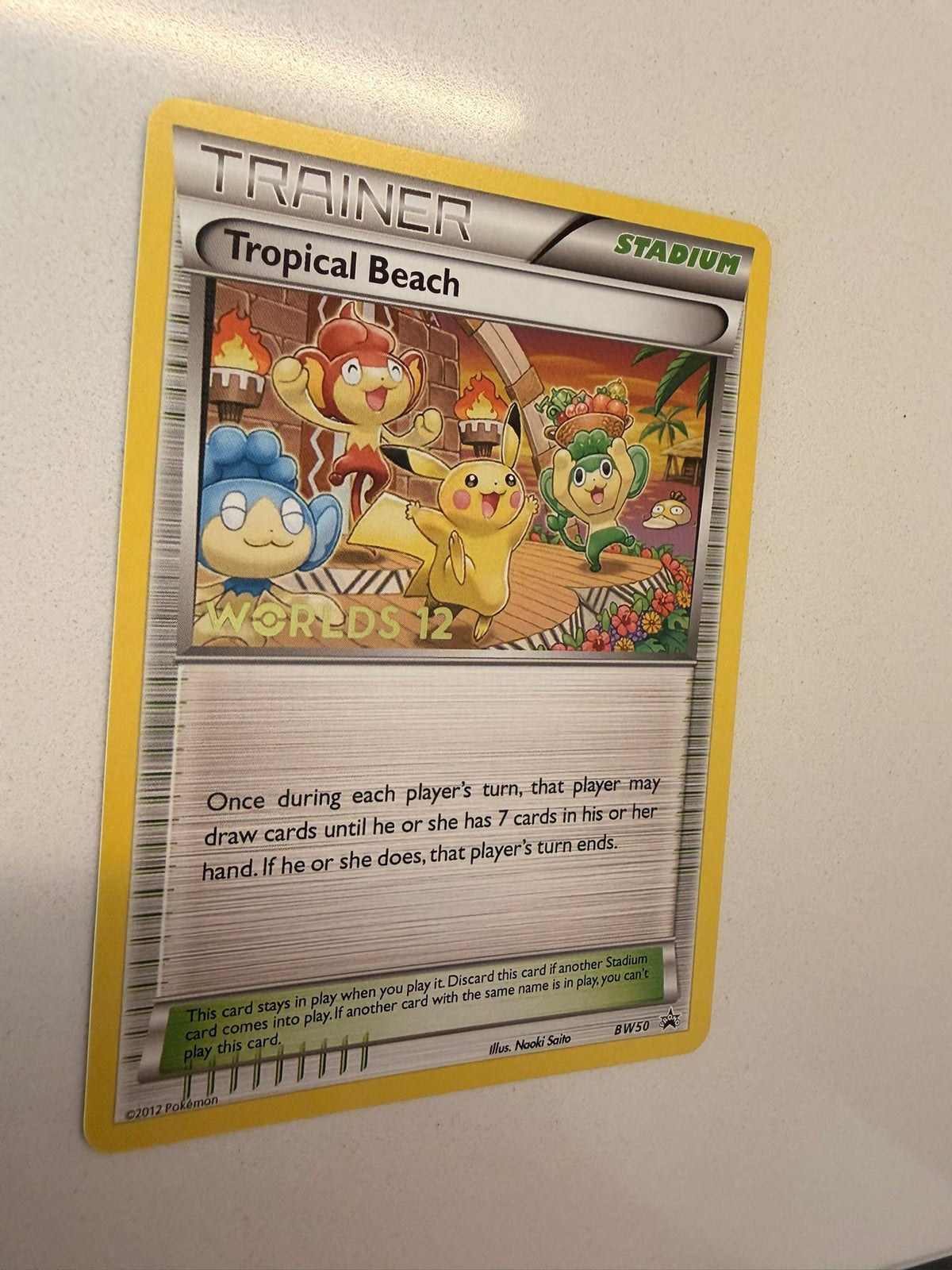 Tropical Beach # World Championships Collection proxy card, not real novelty