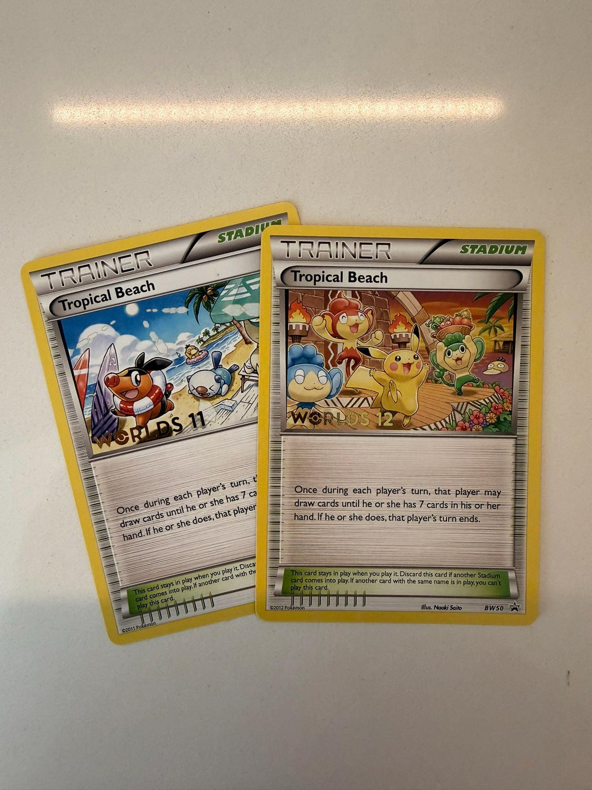 Tropical Beach # World Championships Collection proxy card, not real novelty