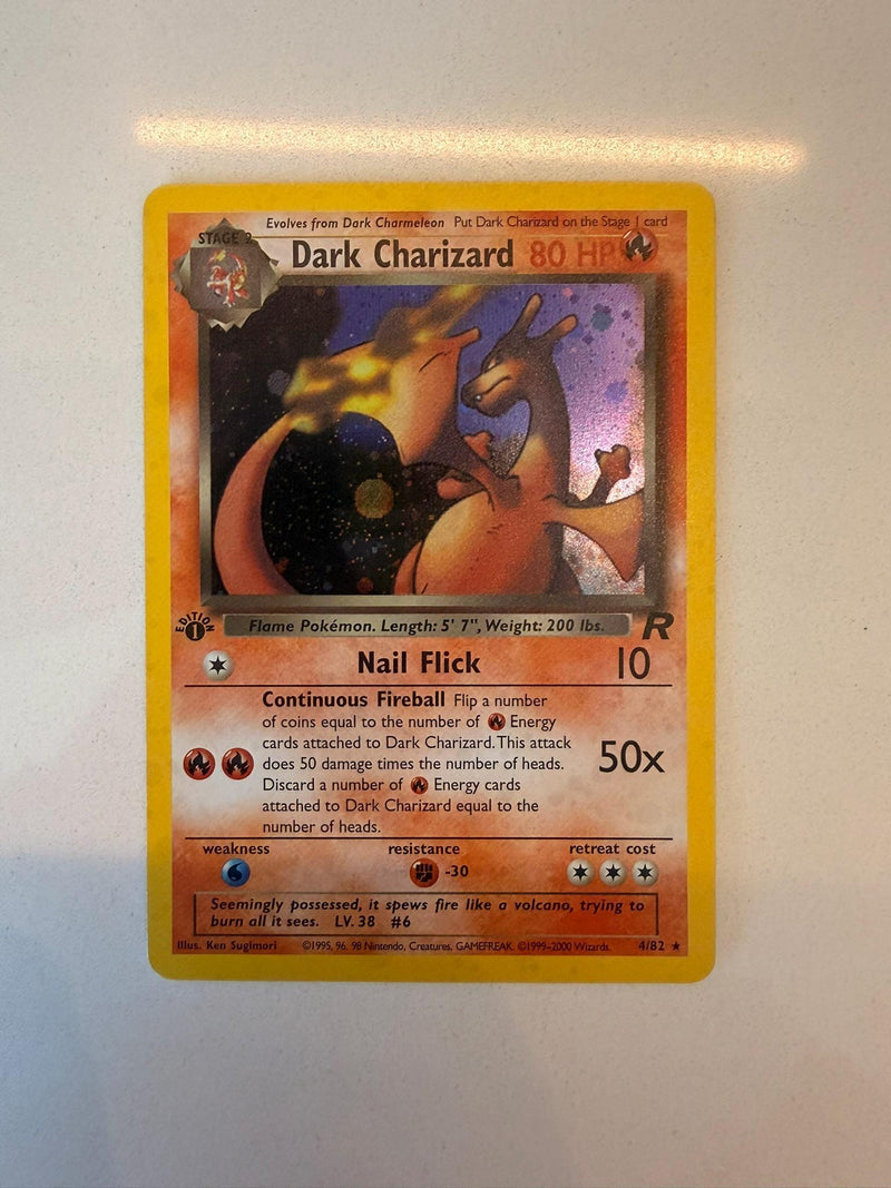 Dark Charizard #4 Team Rocket proxy card, not real novelty