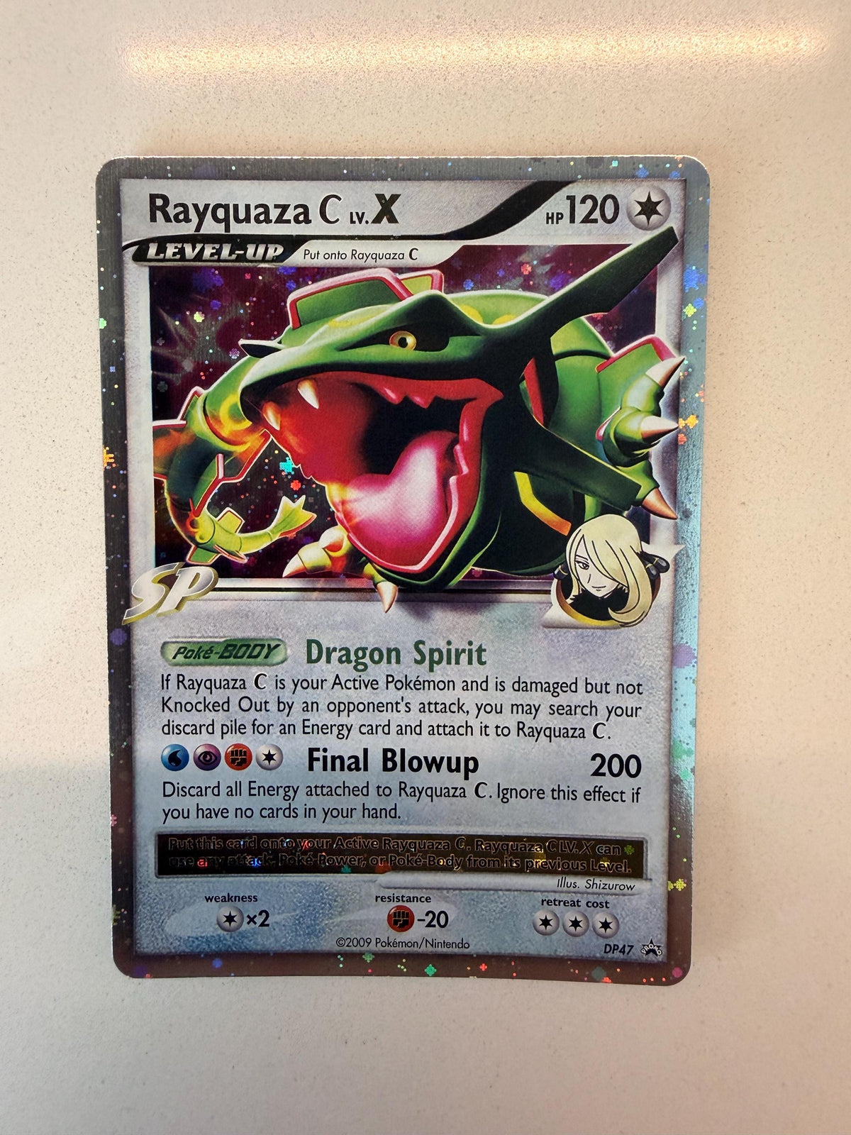 Rayquaza C LV.X #DP47 Promo proxy card, not real novelty