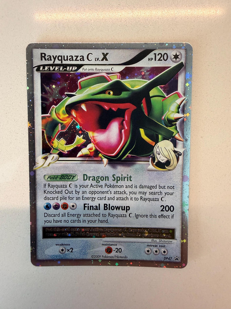 Rayquaza C LV.X #DP47 Promo proxy card, not real novelty