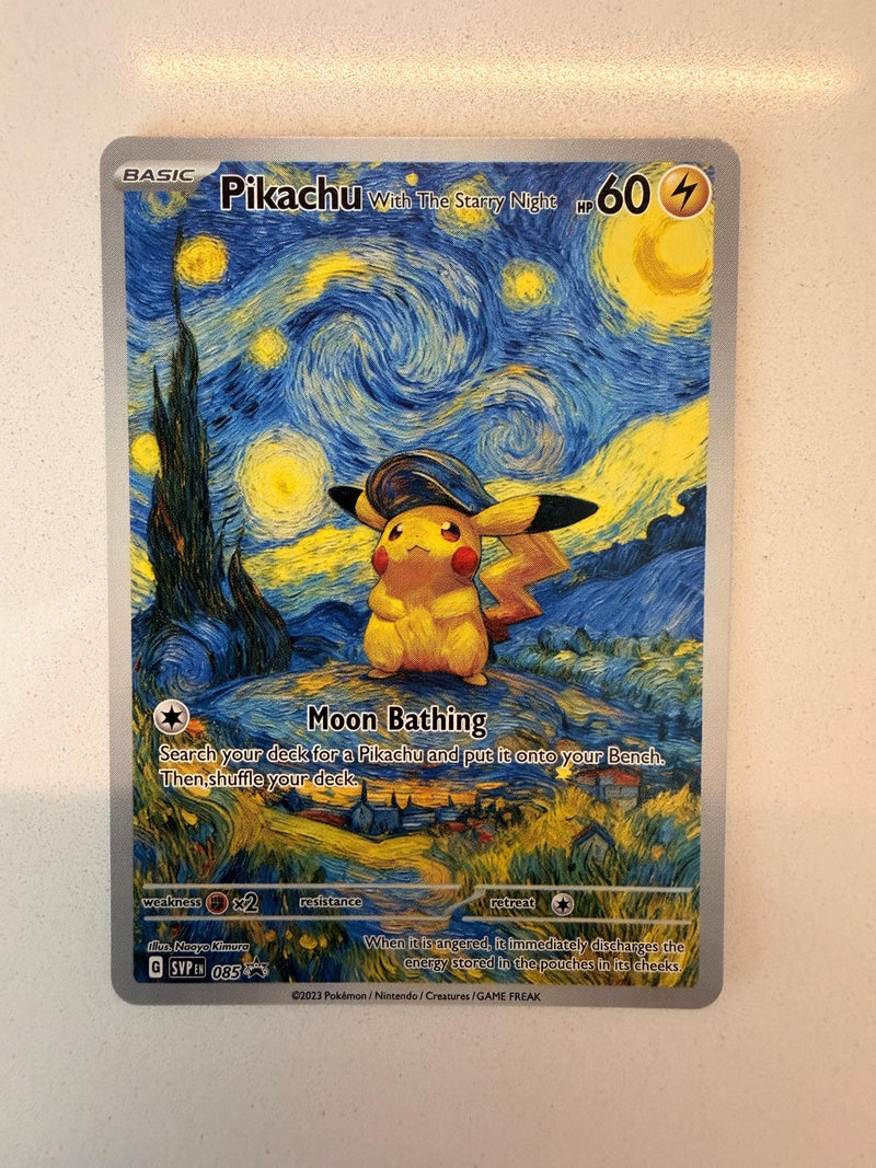 Pikachu With The Starry Night Inspired Art # Unsorted proxy card, not real novelty
