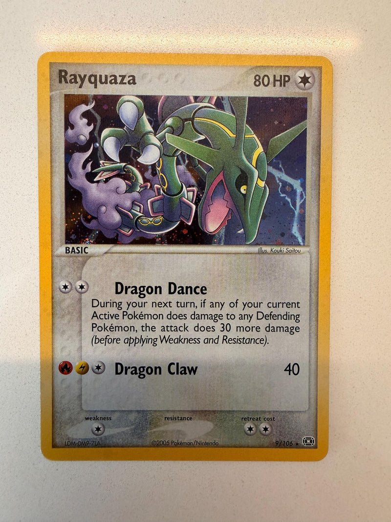 Rayquaza #9 Emerald proxy card, not real novelty