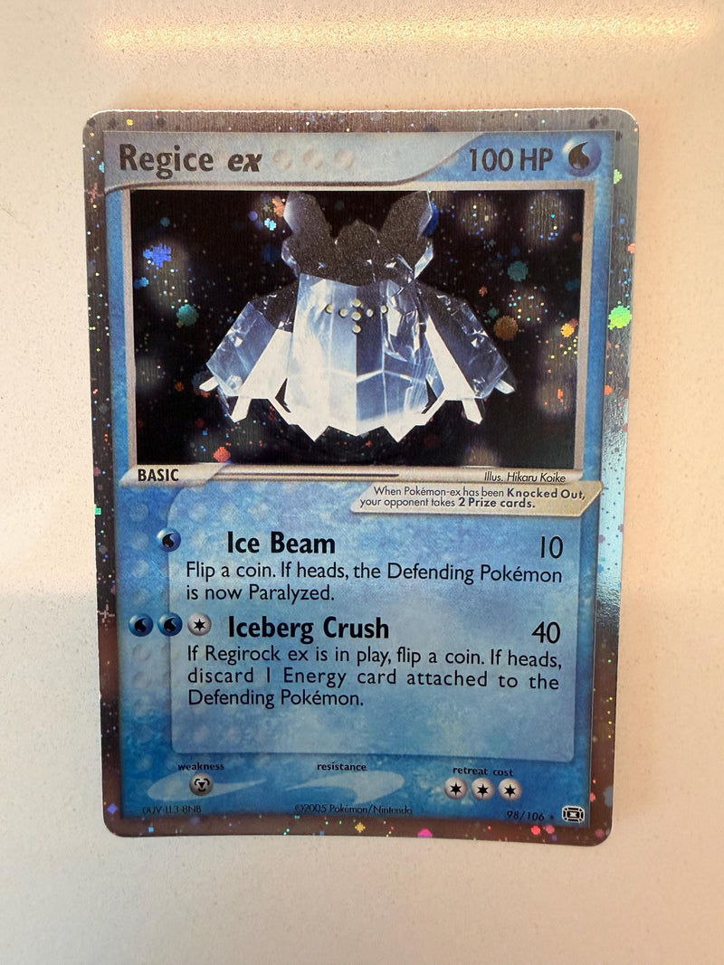 Regice EX #98 Emerald proxy card, not real novelty