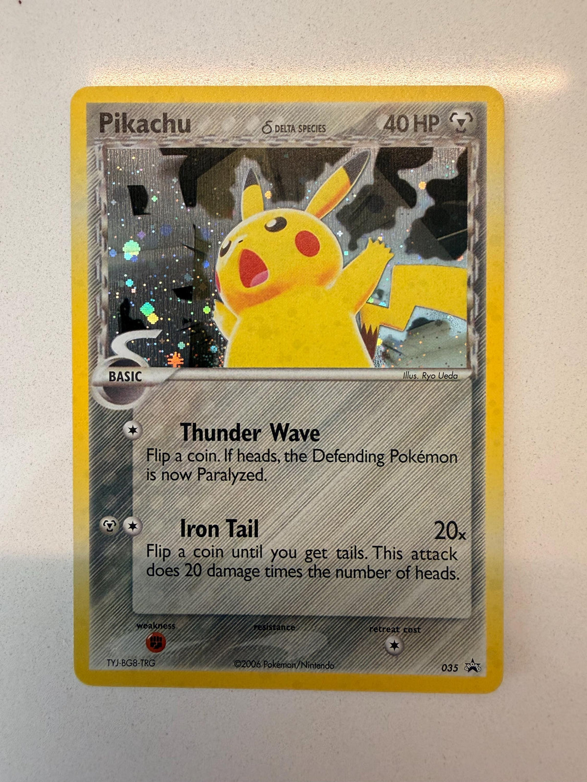 Pikachu Holo #35 Promo proxy card, not real novelty