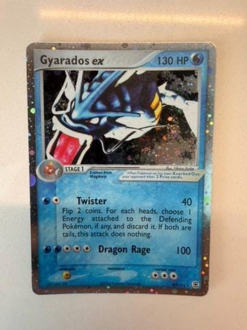 Gyarados EX #109 Fire Red & Leaf Green proxy card, not real novelty