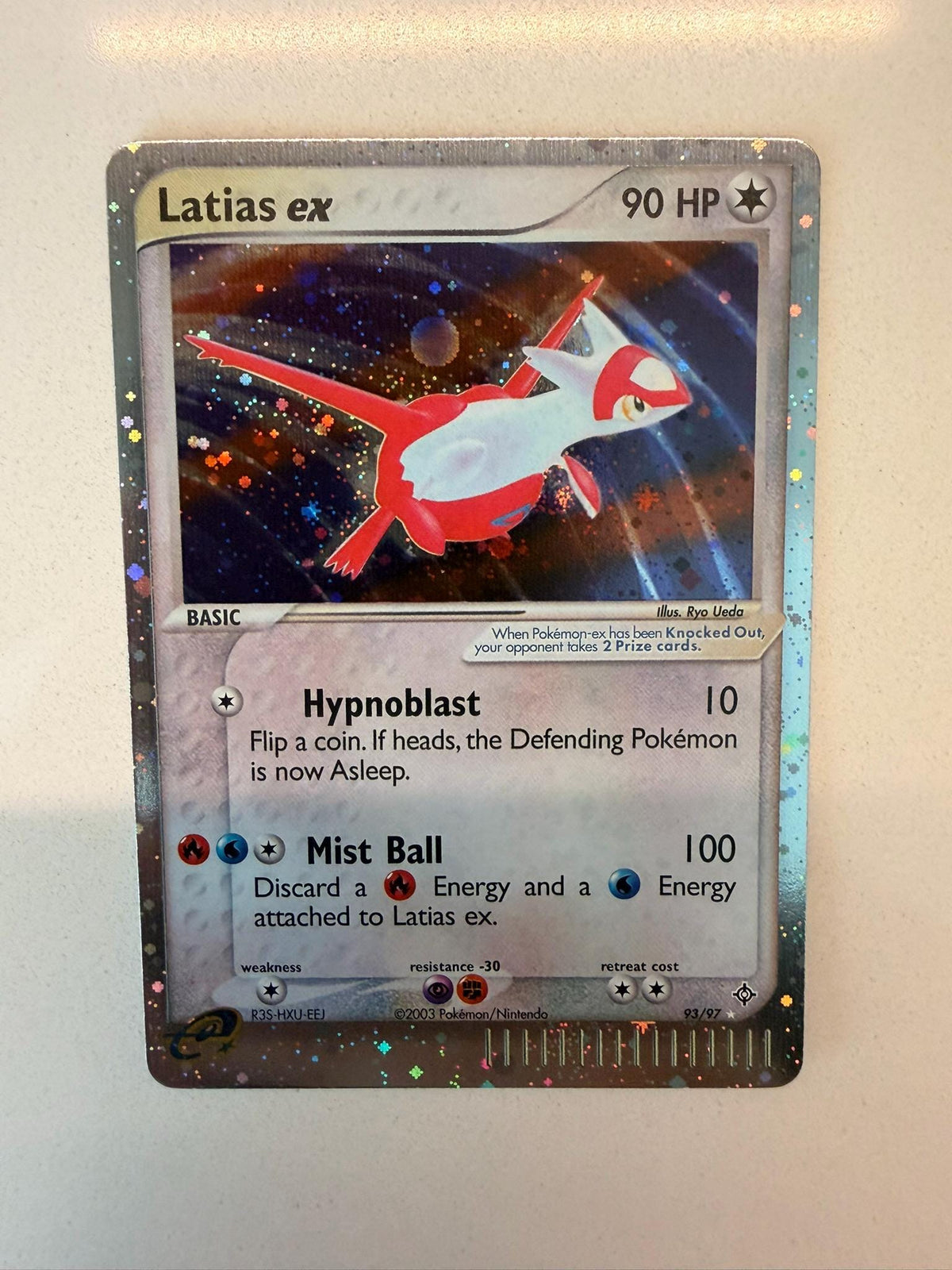 Latias EX #93 Dragon proxy card, not real novelty
