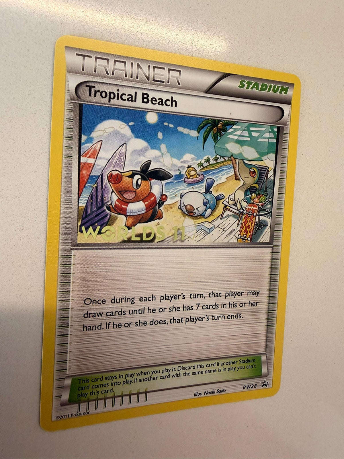 Tropical Beach # World Championships Collection proxy card, not real novelty