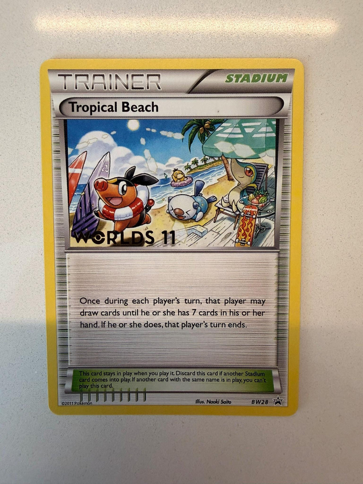 Tropical Beach # World Championships Collection proxy card, not real novelty