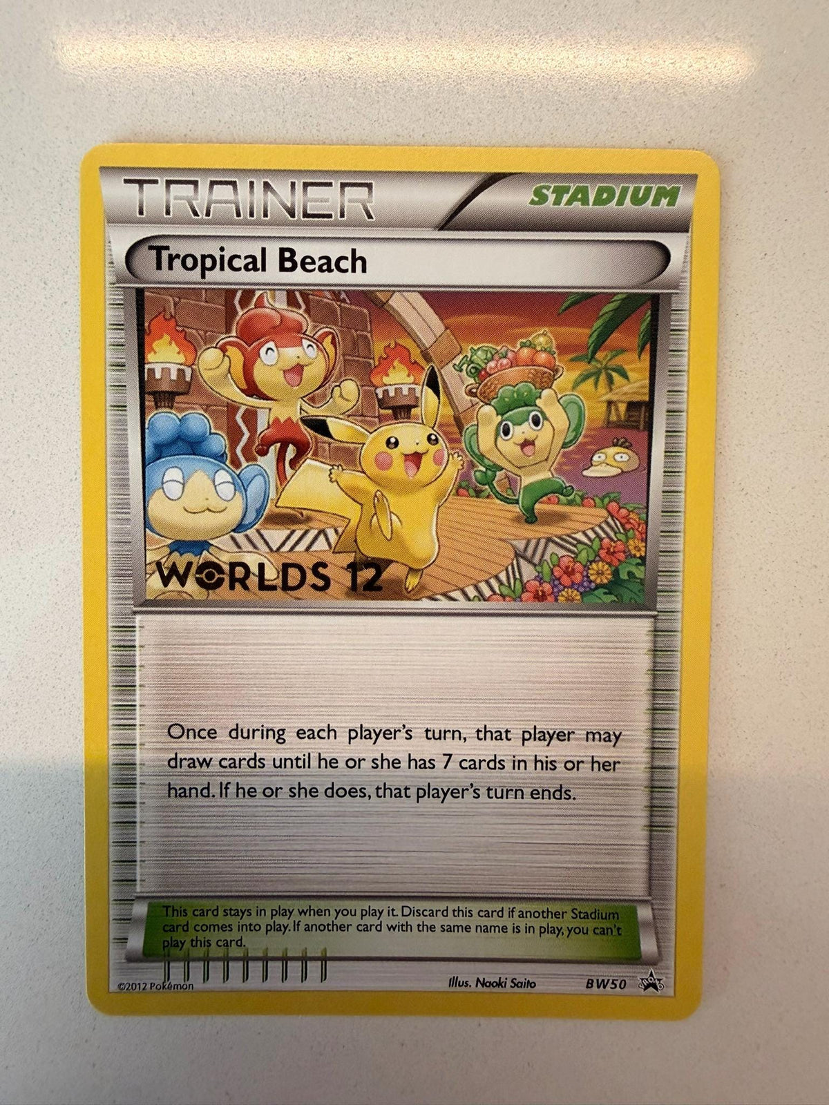 Tropical Beach # World Championships Collection proxy card, not real novelty