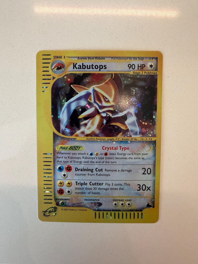 Kabutops #150 Skyridge proxy card, not real novelty