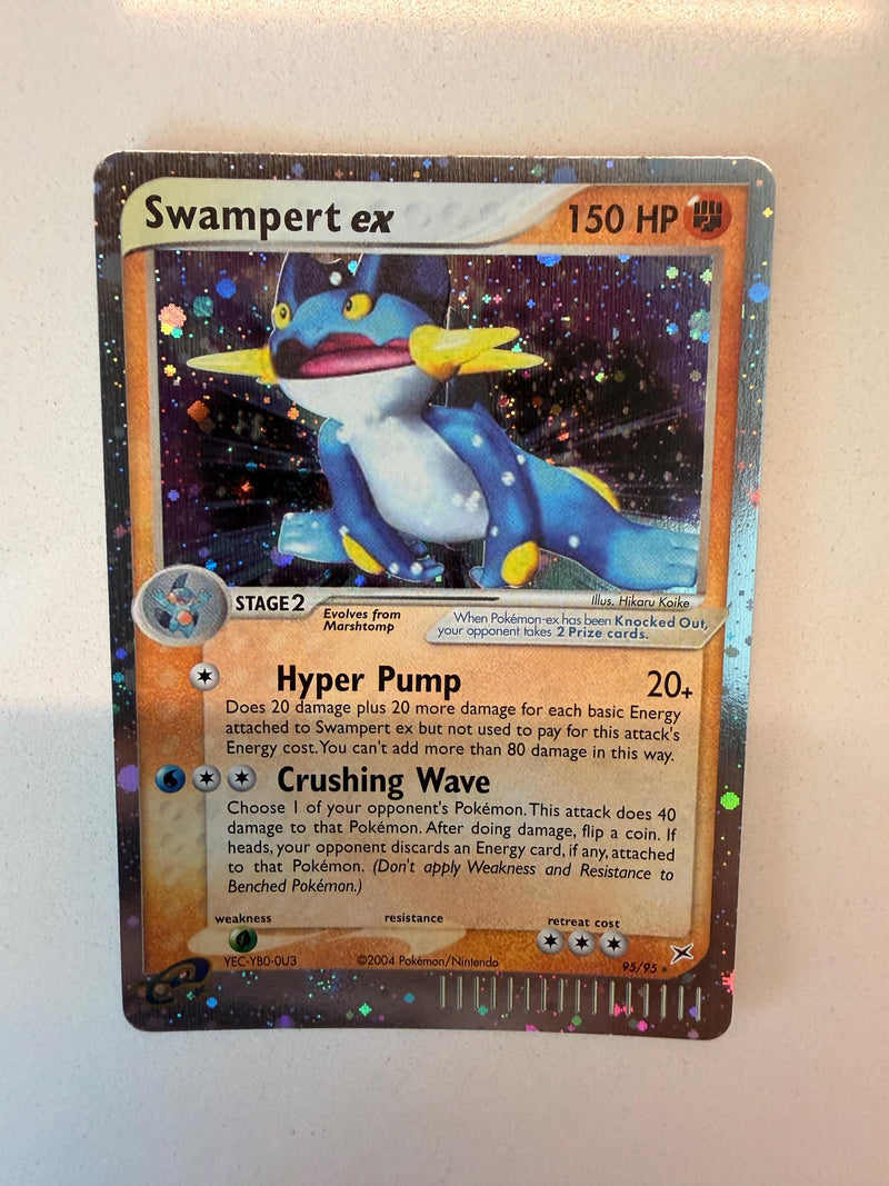 Swampert EX #95 Team Magma & Team Aqua proxy card, not real novelty