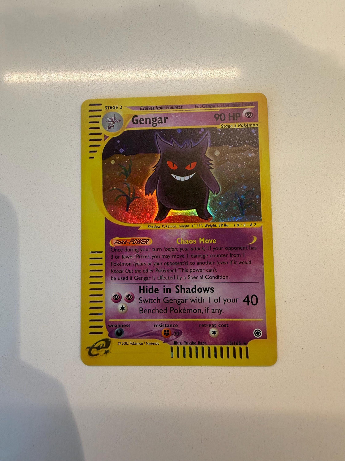 Gengar #13 Expedition proxy card, not real novelty