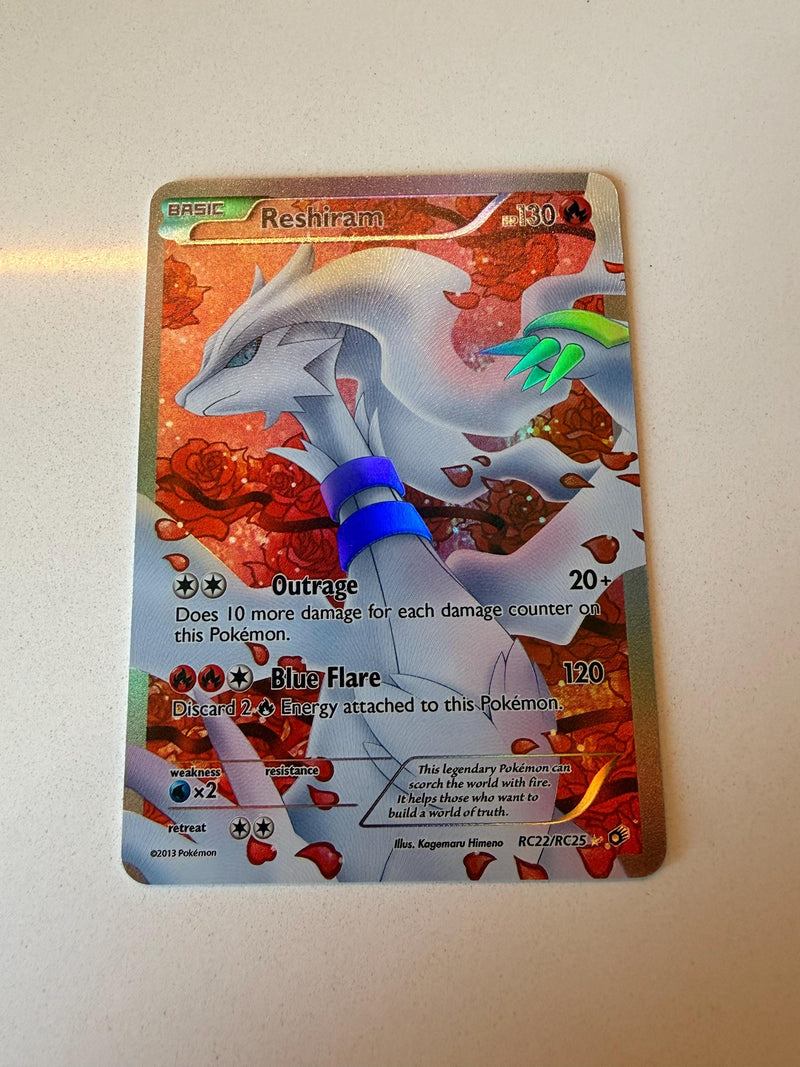 Reshiram #RC22 Legendary Treasures proxy card, not real novelty