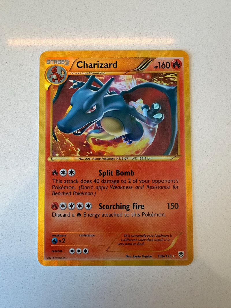 Charizard #136 Plasma Storm proxy card, not real novelty