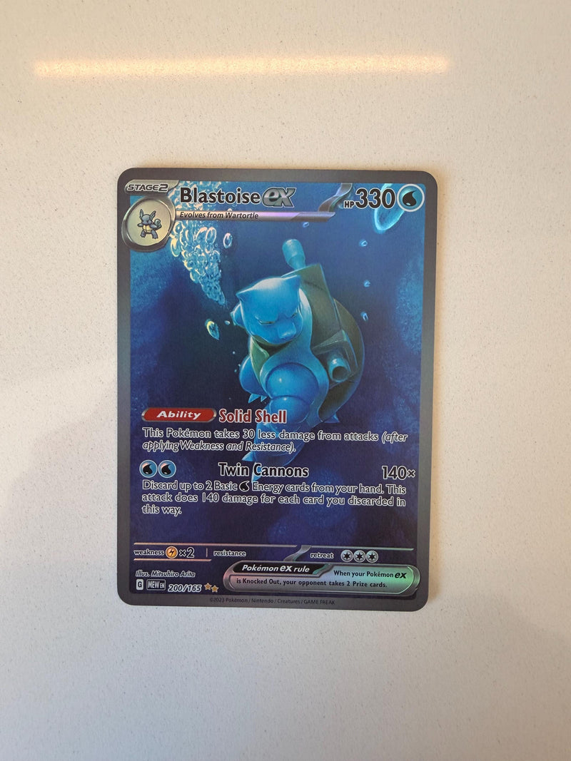 Blastoise ex #200 Scarlet & Violet 151 proxy card, not real novelty
