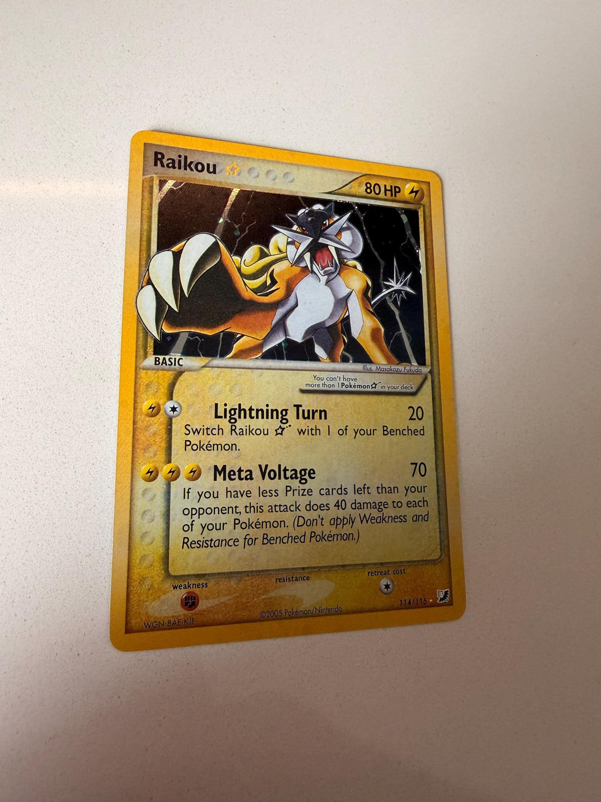 Raikou Gold Star #114 Unseen Forces proxy card, not real novelty