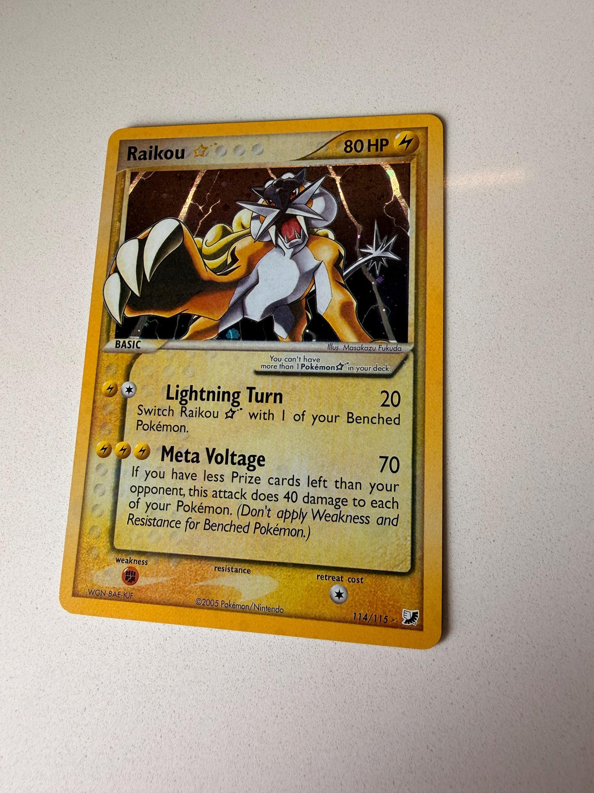 Raikou Gold Star #114 Unseen Forces proxy card, not real novelty