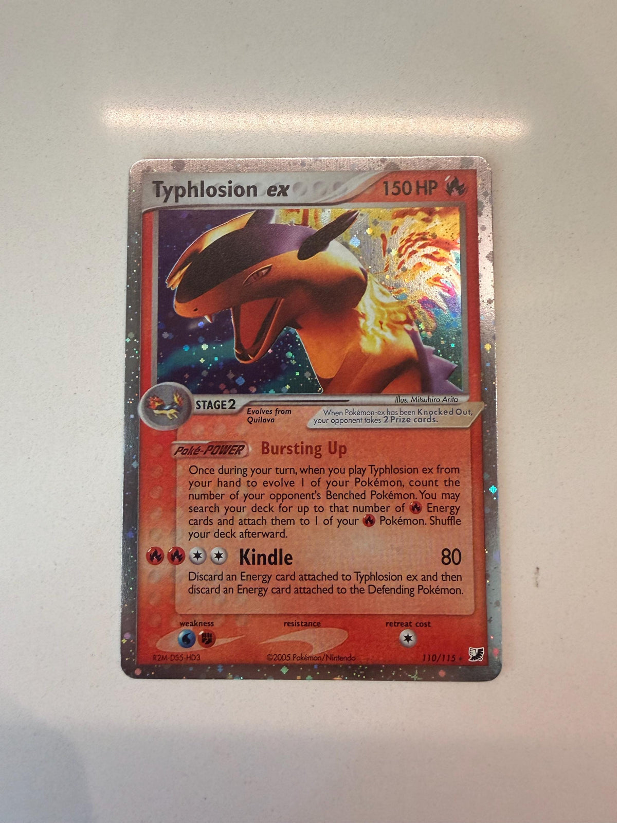 Typhlosion EX #110 Unsorted proxy card, not real novelty