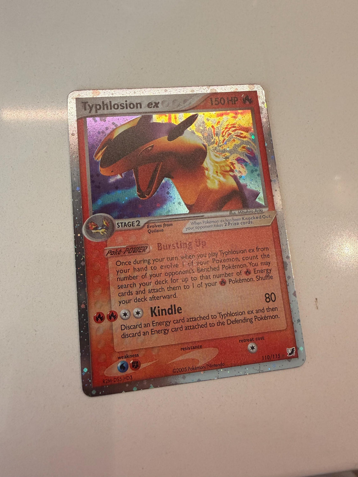 Typhlosion EX #110 Unsorted proxy card, not real novelty