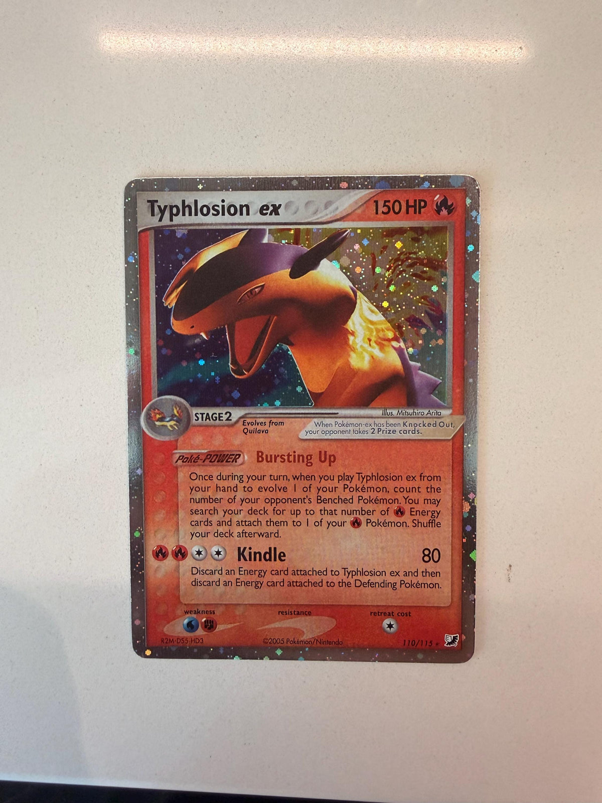 Typhlosion EX #110 Unsorted proxy card, not real novelty