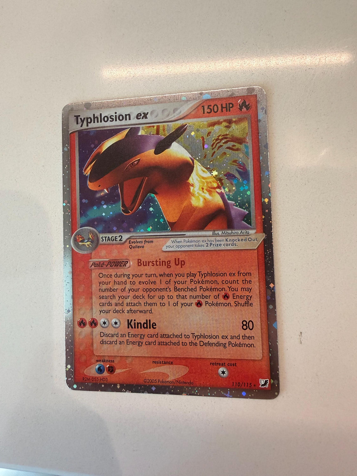 Typhlosion EX #110 Unsorted proxy card, not real novelty