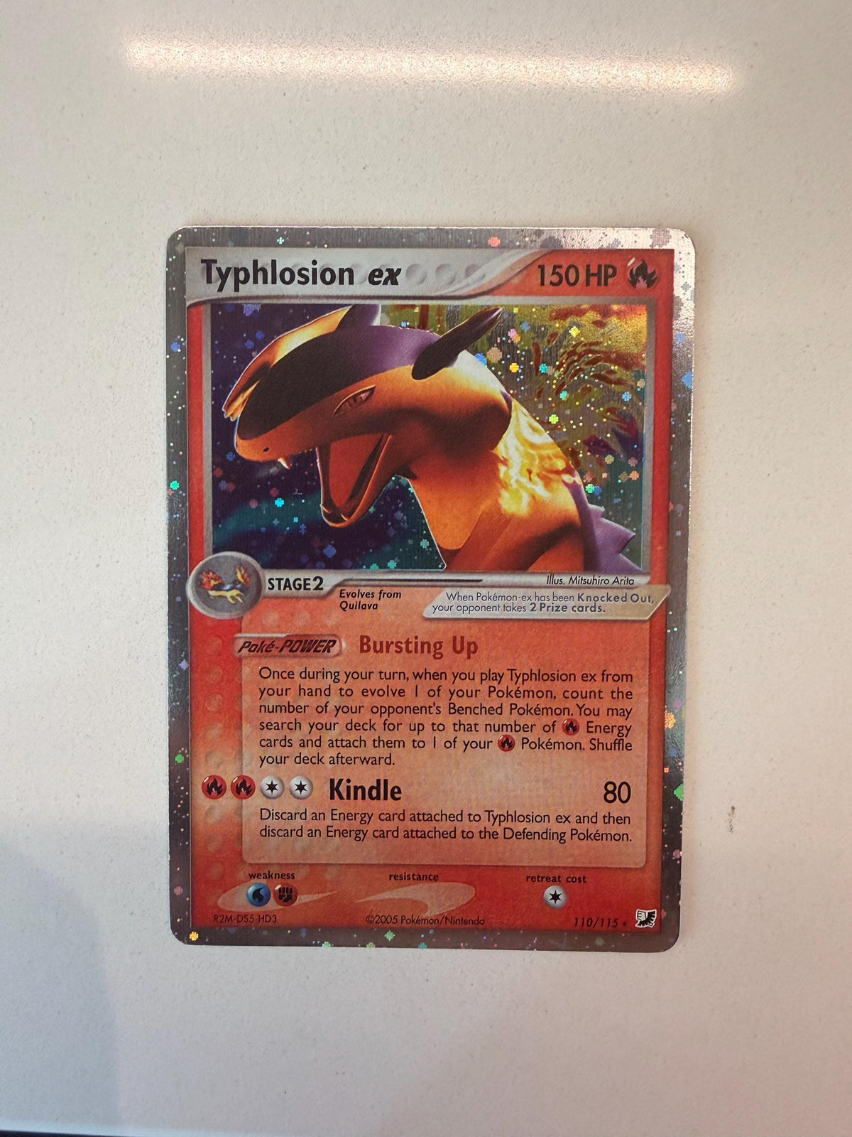 Typhlosion EX #110 Unsorted proxy card, not real novelty